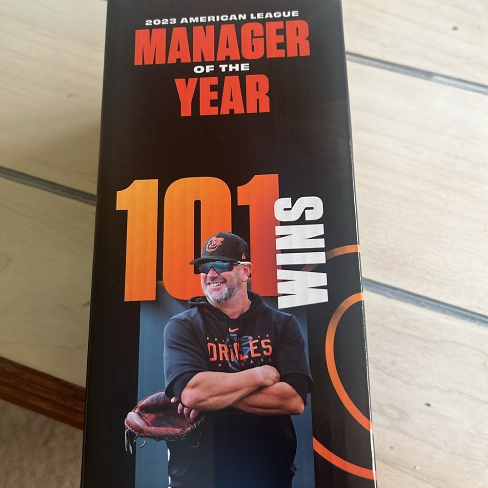 NIB Baltimore Orioles Brandon Hyde 2023 Manager of the Year Bobblehead - Picture 5 of 5